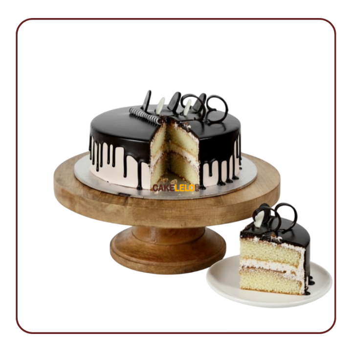 Chocolate Vanilla Cake in Ambaji – Dual Flavor Celebration Cake | Cakelelo