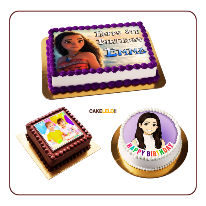 Photo Print Cake – Personalized edible photo cake for birthdays & celebrations | Cakelelo.com Kudasan Gandhinagar