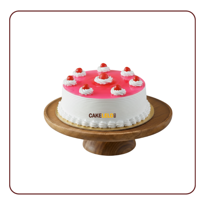 Strawberry Cake made with strawberry crush and pulp – Freshly baked by Cakelelo Gandhinagar