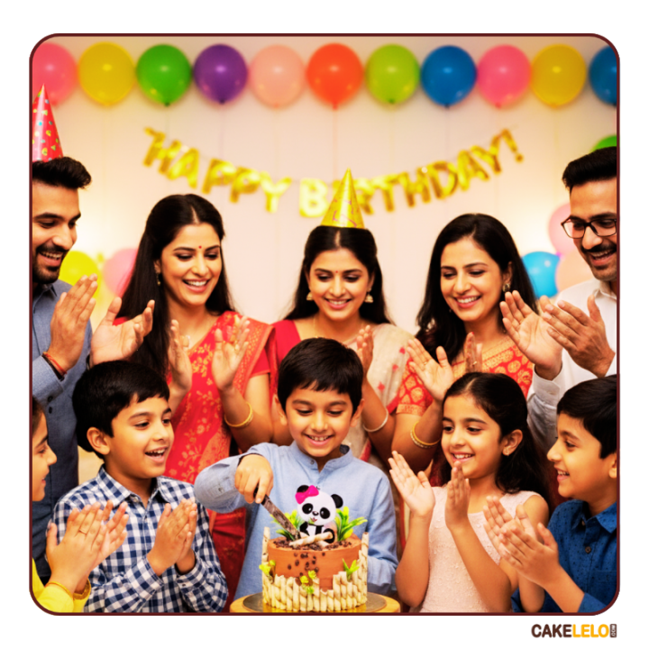 Bamboo Lover Bear Cake in Kudasan Gandhinagar | Panda Theme Cake