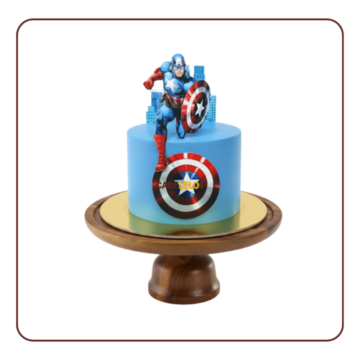Bring superhero energy to the celebration — the Captain America Theme Cake  in Kudasan