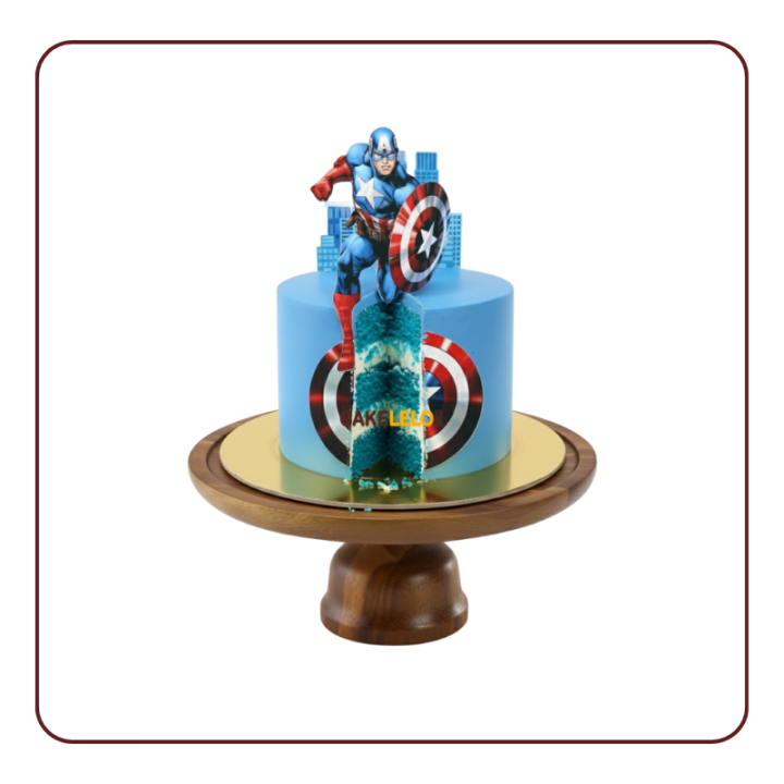 Captain America Theme Cake in Kudasan Gandhinagar | Superhero Custom Cake