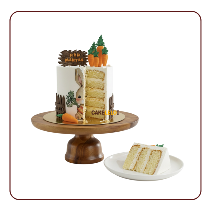 Cute Rabbit Cake in Kudasan Gandhinagar | Bunny Theme Cake