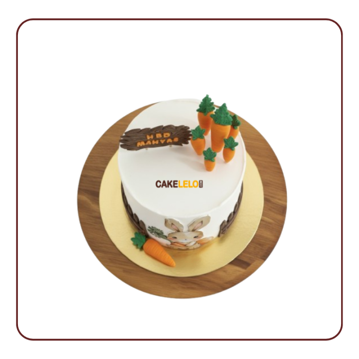 Cute Rabbit Cake in Kudasan Gandhinagar | Bunny Theme Cake