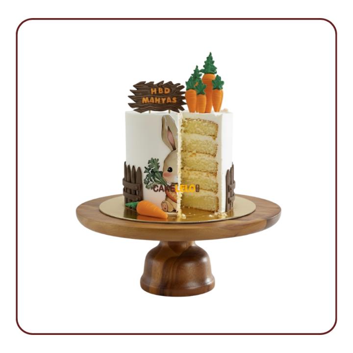 Cute Rabbit Cake in Kudasan Gandhinagar | Bunny Theme Cake