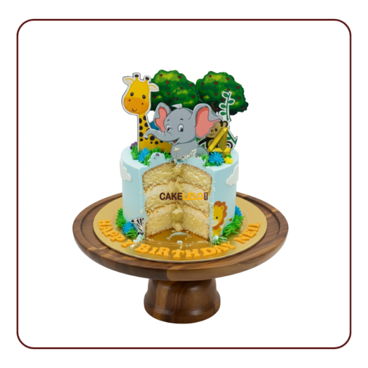 Jungle Theme Cake in Kudasan Gandhinagar | Safari Cake Design