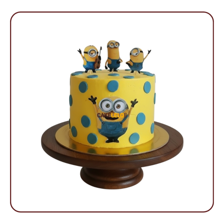 Minion with friend Cake
