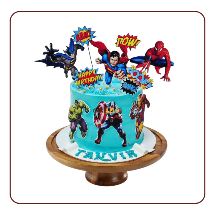 Avengers Theme Cake – A heroic celebration masterpiece crafted in Kudasan to bring epic excitement to every birthday