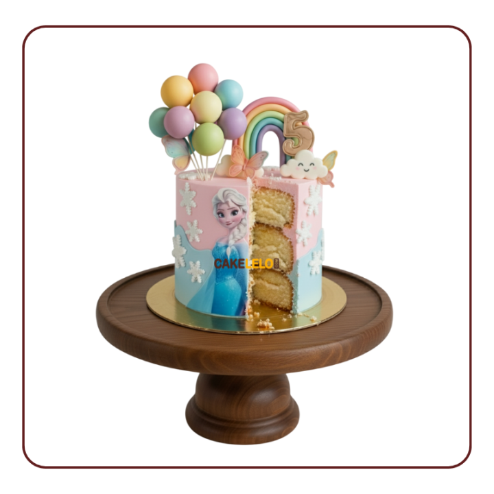 Elsa Theme Cake in Kudasan, Gandhinagar | Frozen Princess Cake