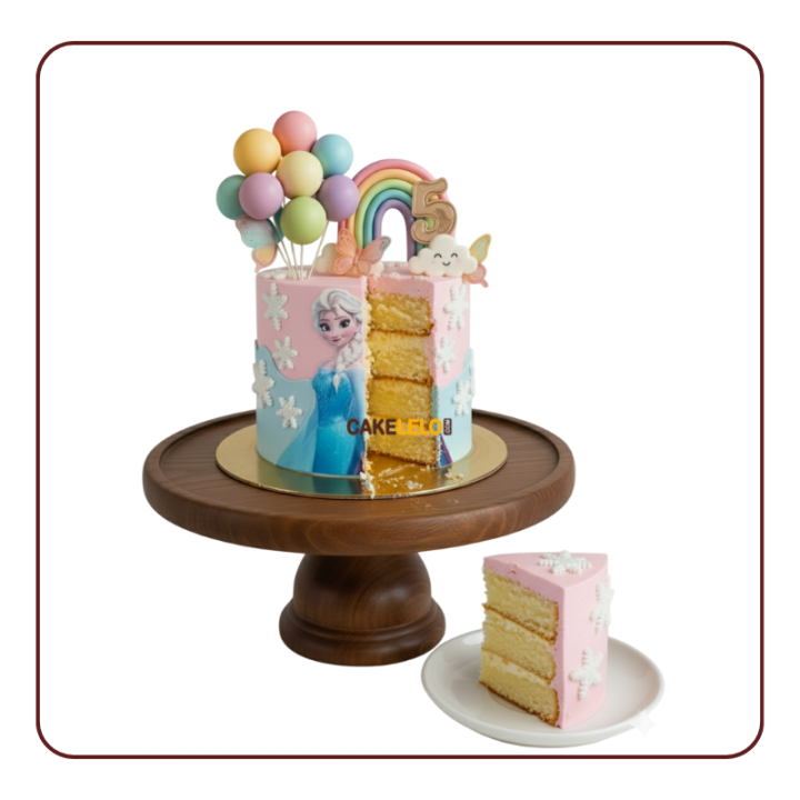 Elsa Theme Cake in Kudasan, Gandhinagar | Frozen Princess Cake