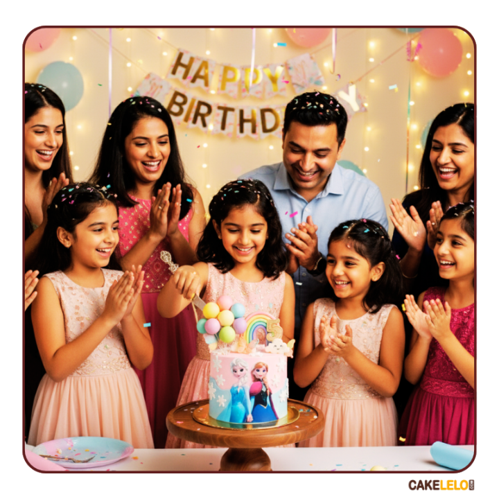 Elsa Theme Cake in Kudasan, Gandhinagar | Frozen Princess Cake