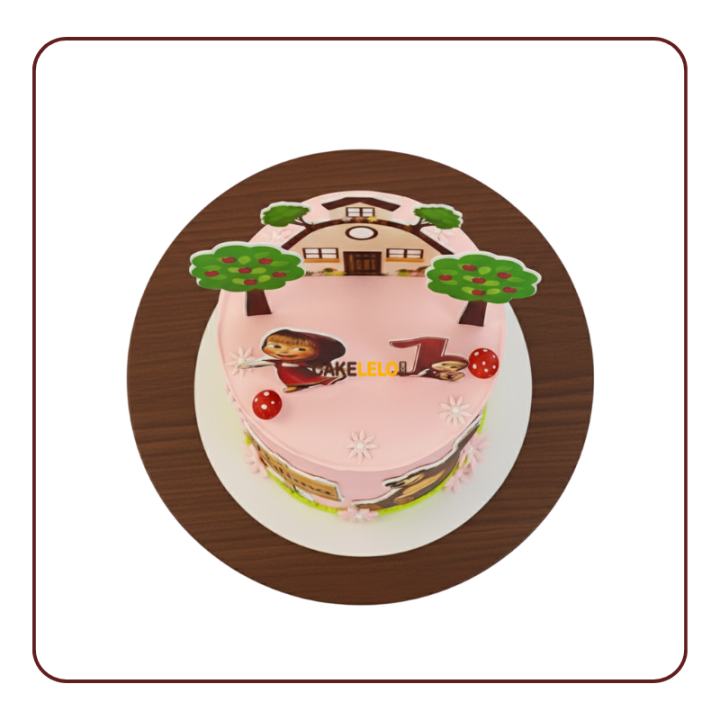 Masha and the Bear Cake in Kudasan, Gandhinagar | Cartoon Theme Cake