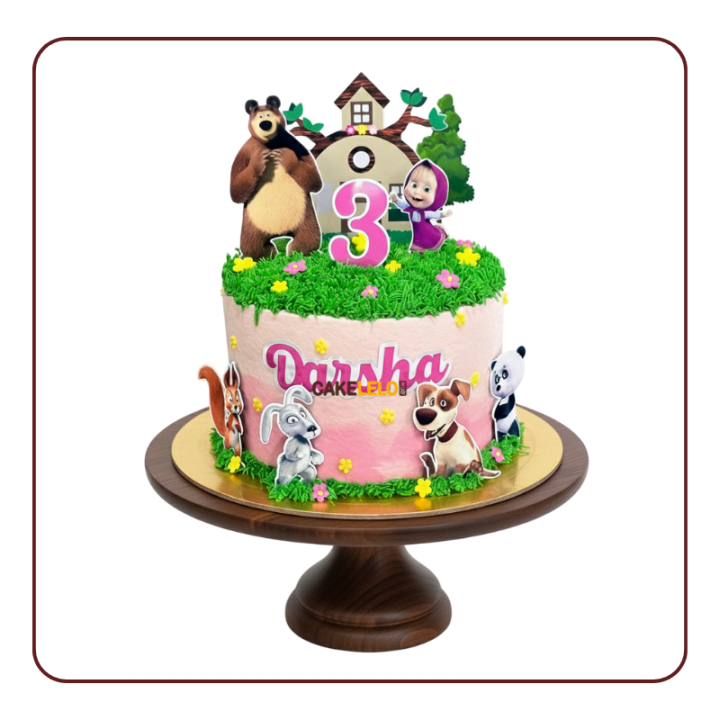 Masha and Bear Cake in Gandhinagar | Fun Cartoon Theme Cake