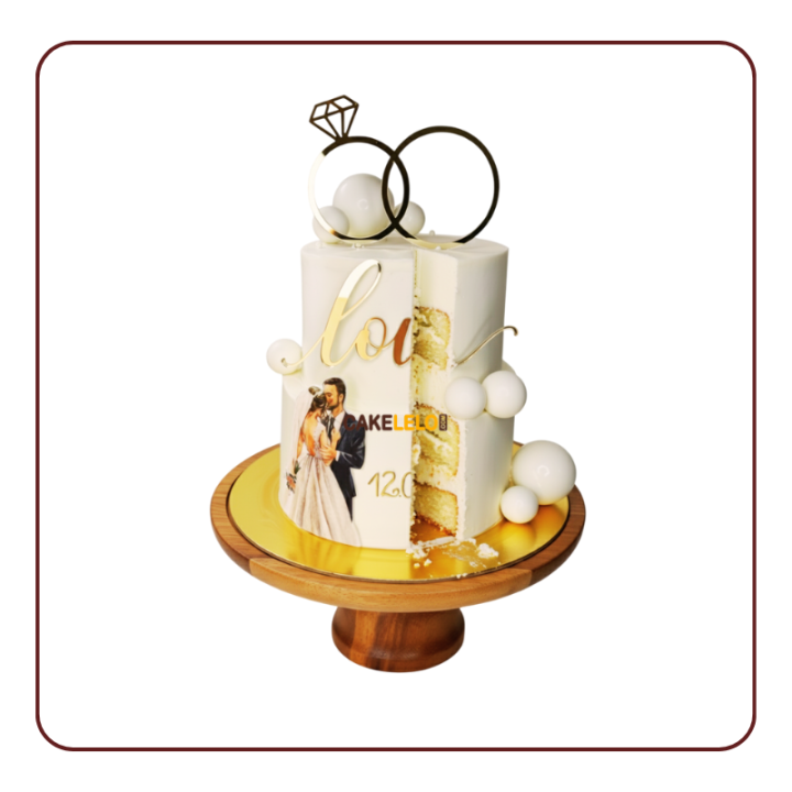 Diamond Dream Cake in Gandhinagar | Luxury Engagement Cake Design