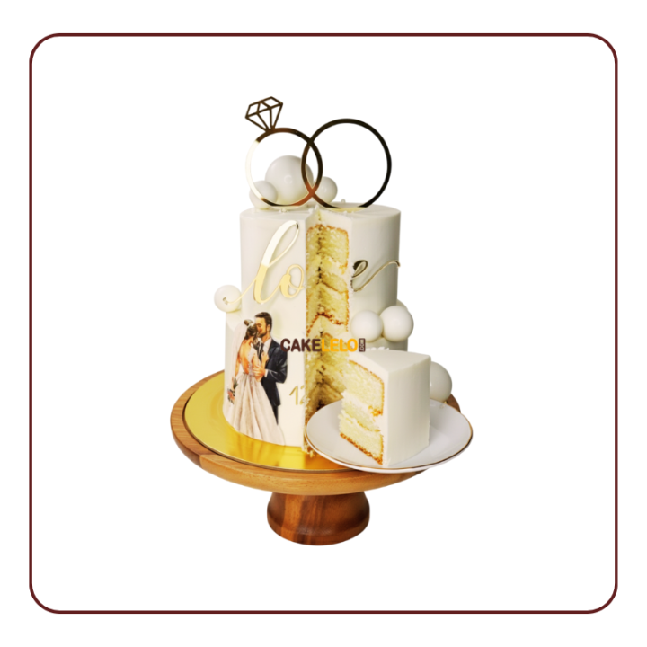 Diamond Dream Cake in Gandhinagar | Luxury Engagement Cake Design