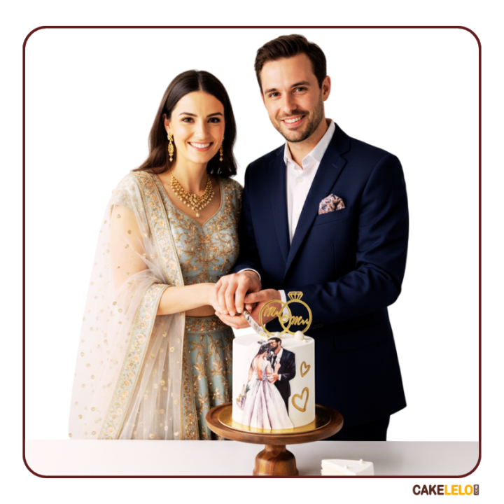 The “Eternal Love Cake” from Kudasan, Gandhinagar — a romantic masterpiece symbolizing endless affection and elegance.