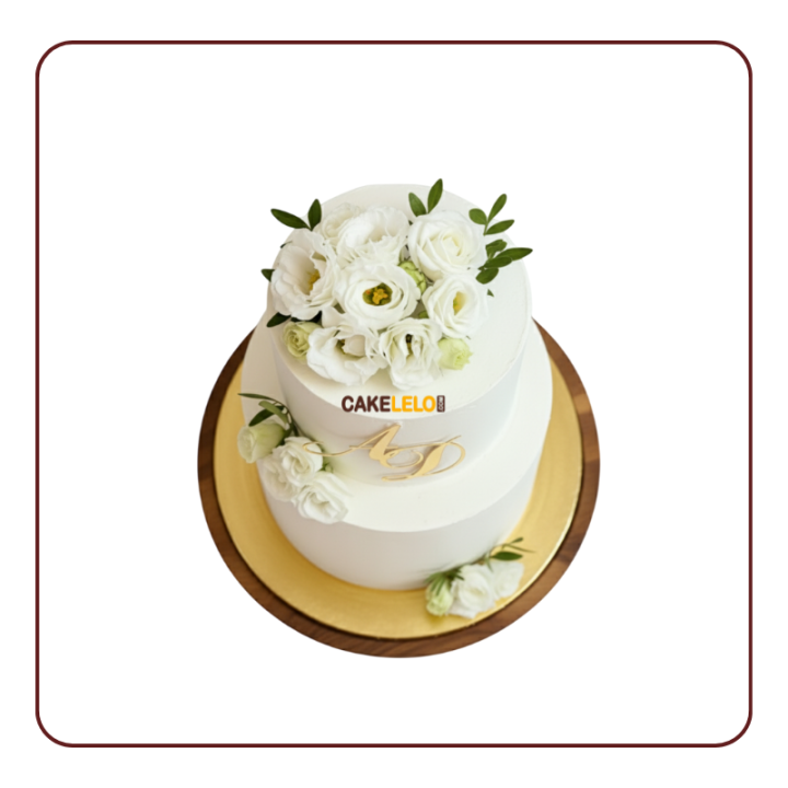 Love Knot Engagement Cake | Designer Cakes in Kudasan Gandhinagar