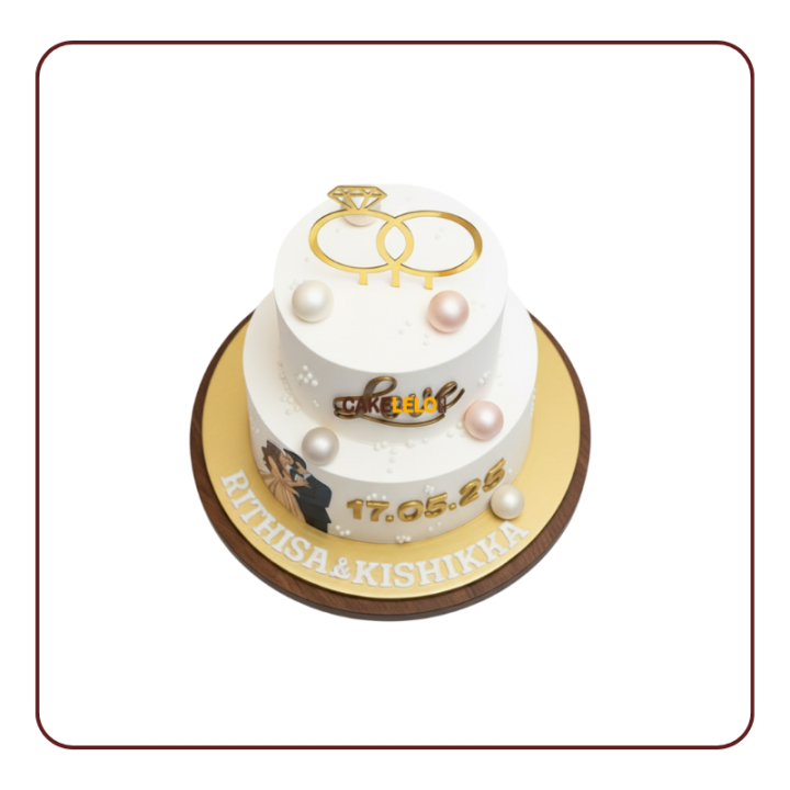 Promise Ring Delight Cake in Kudasan | Elegant Ring Ceremony Cake