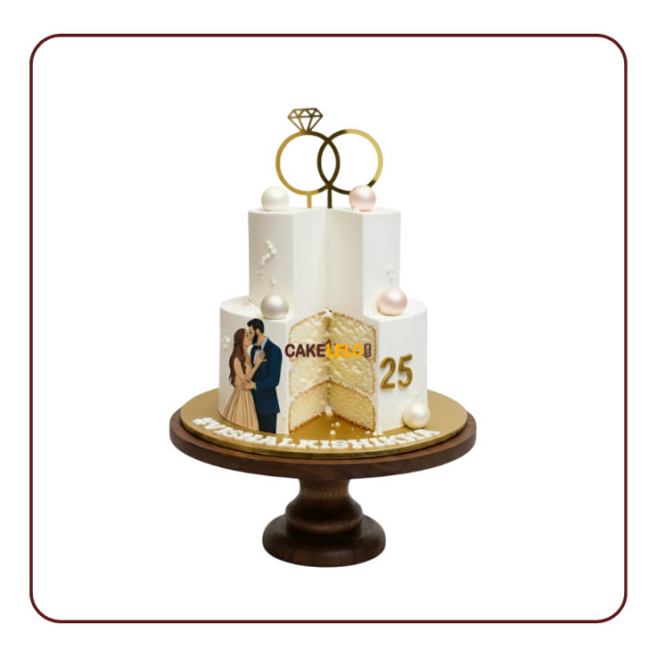Promise Ring Delight Cake in Kudasan | Elegant Ring Ceremony Cake