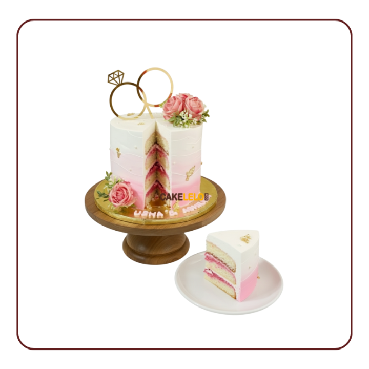 Soulmate Slice Engagement Cake | Top Bakery in Kudasan Gandhinagar