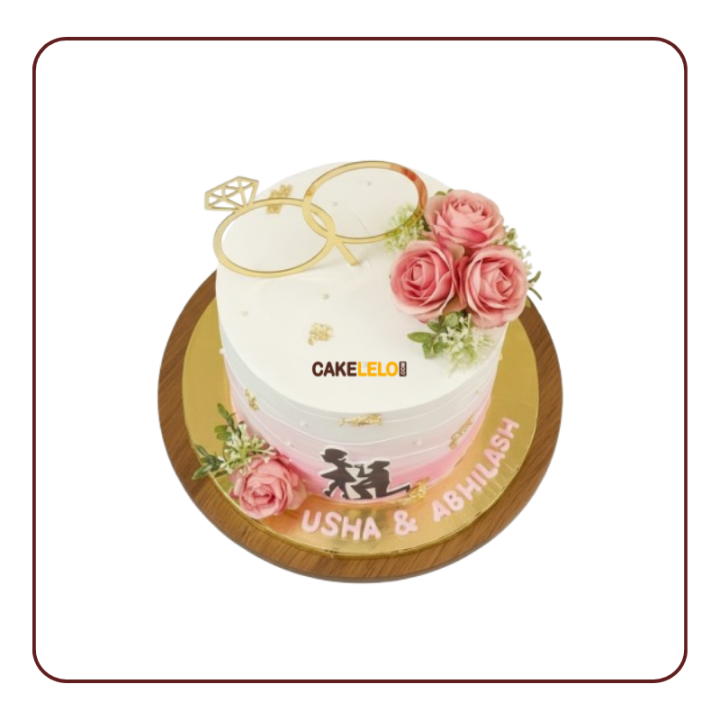 Soulmate Slice Engagement Cake | Top Bakery in Kudasan Gandhinagar