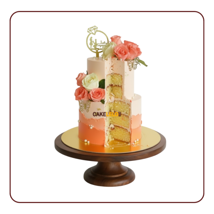 Celestial Union Wedding Cake in Kudasan | Luxury Designer Cake