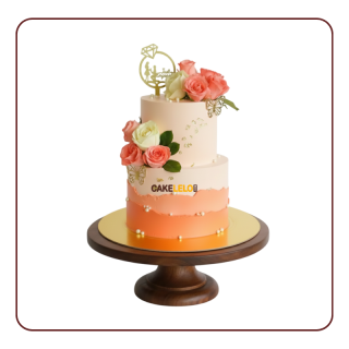 Celestial Union multi-tier wedding cake with galaxy effect and starry details, custom made for luxury weddings in Kudasan.