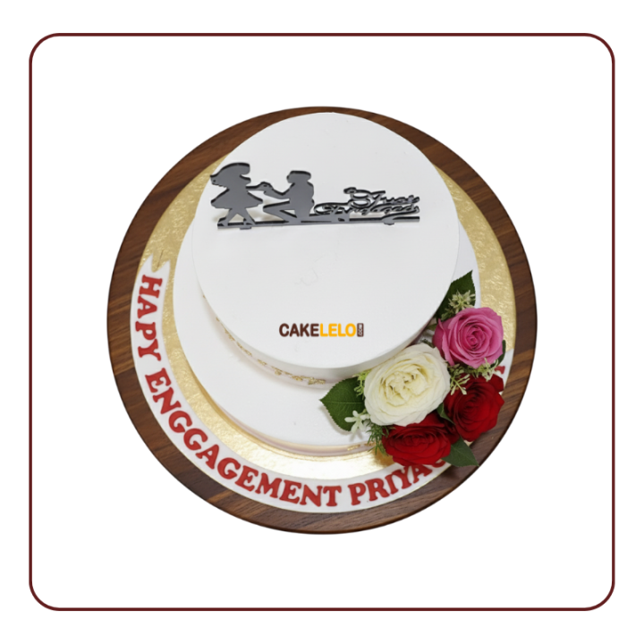 Romantic Rose Cake Delivery in Kudasan | Wedding & Anniversary Cake