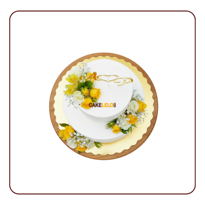 Royal Love Tier Wedding Cake in Kudasan, Gandhinagar