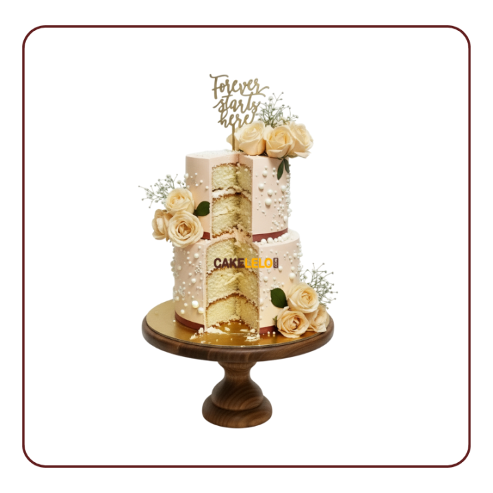 Timeless Union Wedding Cake in Kudasan | Classic & Elegant