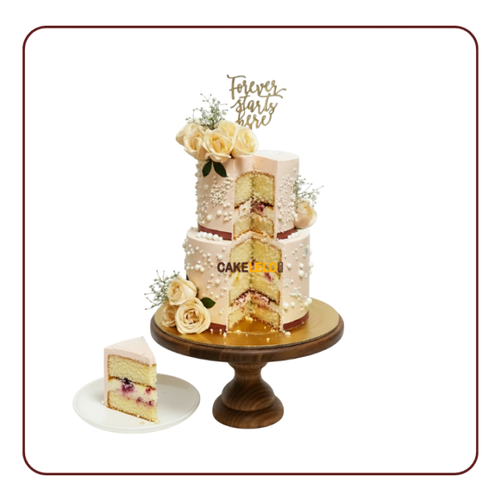 Timeless Union Wedding Cake in Kudasan | Classic & Elegant