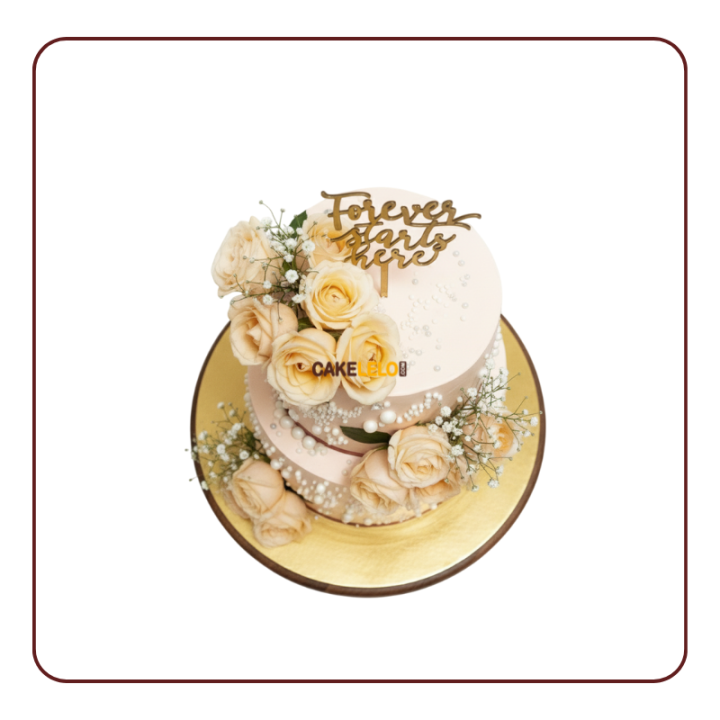 Timeless Union Wedding Cake in Kudasan | Classic & Elegant