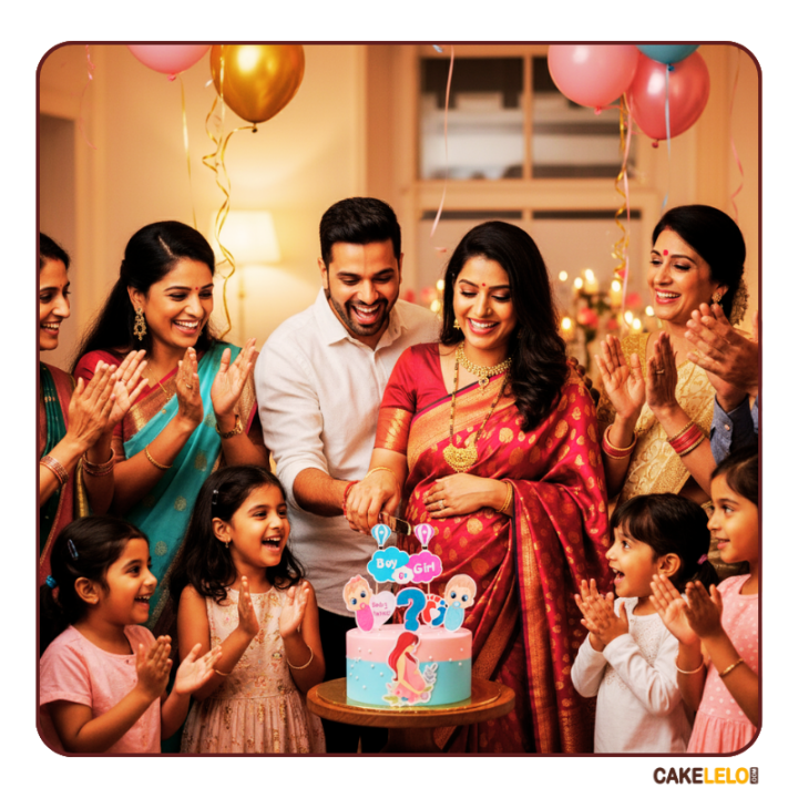 First Cradle Cake Kudasan | Gender Reveal Bakery Gandhinagar