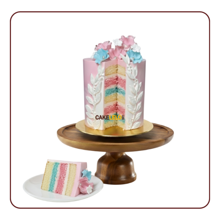 Little Feet Photo Cake Kudasan | Personalized Baby Shower Bakery