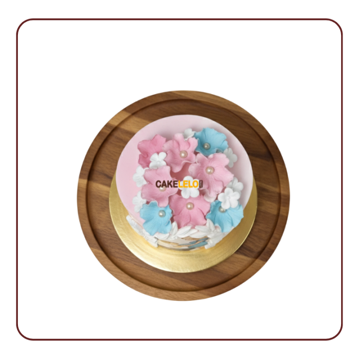 Little Feet Photo Cake Kudasan | Personalized Baby Shower Bakery