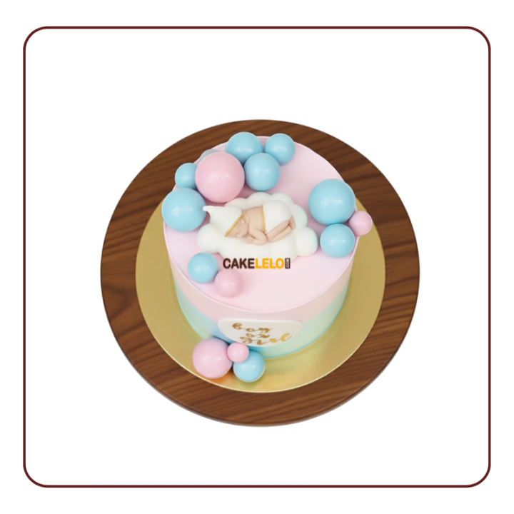 Little Star Delight Cake Kudasan | Sleeping Baby Theme Bakery