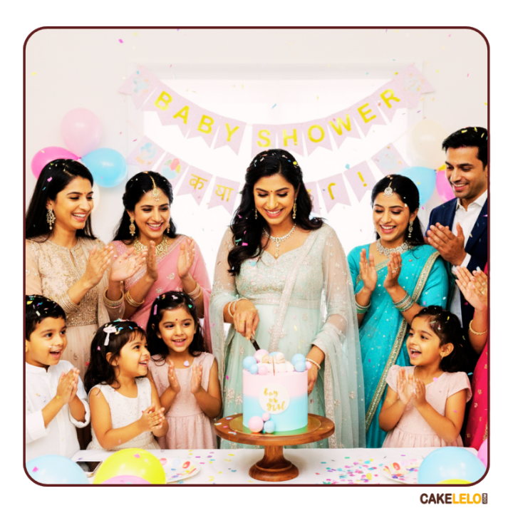 Little Star Delight Cake Kudasan | Sleeping Baby Theme Bakery