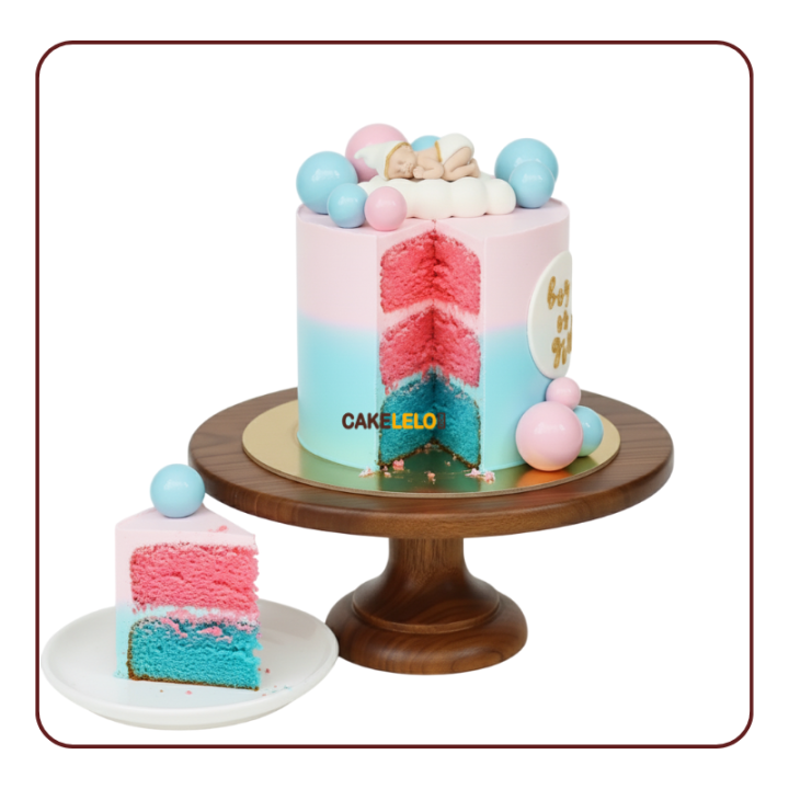 Little Star Delight Cake Kudasan | Sleeping Baby Theme Bakery