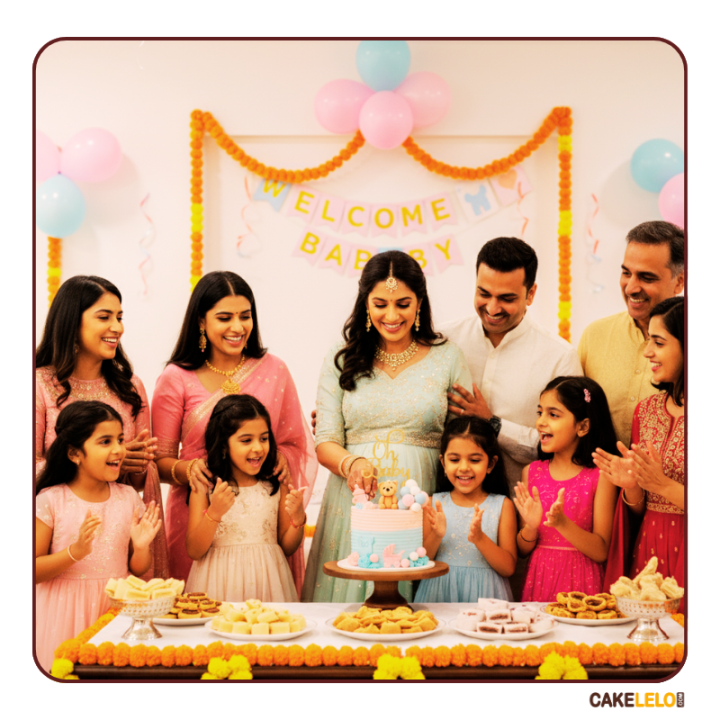 Little Star Delight Baby Shower Cake | Best Bakery in Kudasan