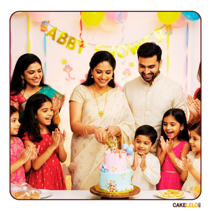Storybook Sweet Cake | Baby Shower & Gender Reveal Cake in Kudasan