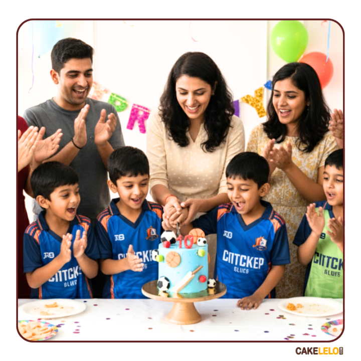 Athlete Cake | Cricket, Football & Basketball Cake in Gandhinagar