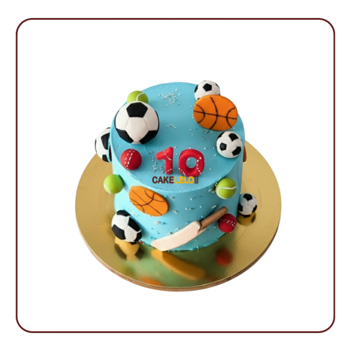 Athlete Cake | Cricket, Football & Basketball Cake in Gandhinagar