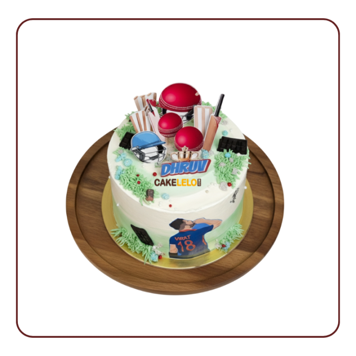 Virat Fan Cake | Jersey 18 & Cricket Theme Cake in Gandhinagar