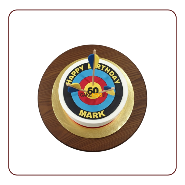 Dart Theme Cake | Bullseye Birthday Cake in Kudasan, Gandhinagar