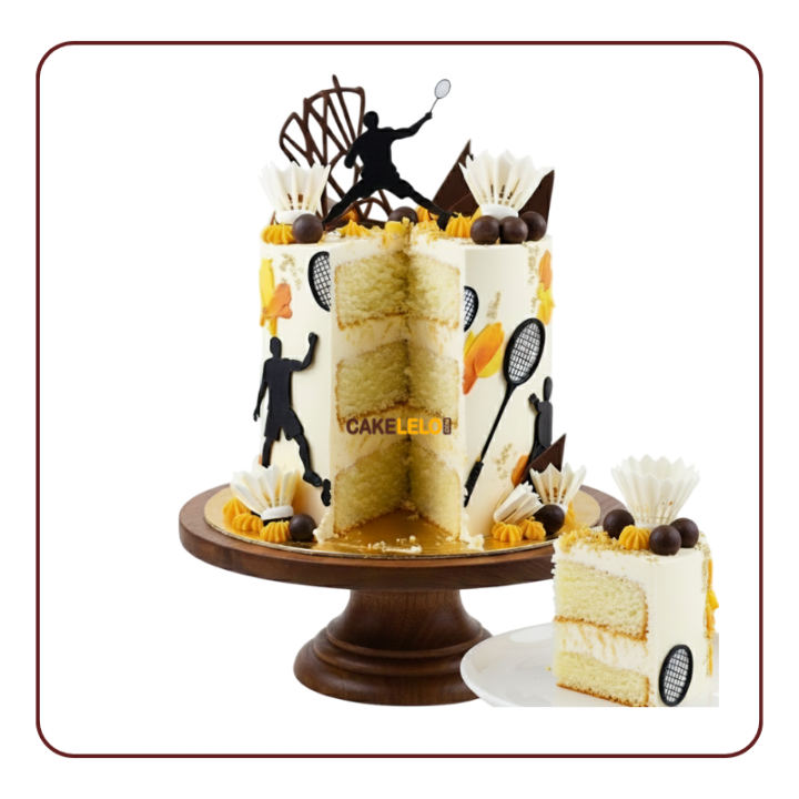 Badminton World Cake | Luxury Silhouette Cake in Gandhinagar