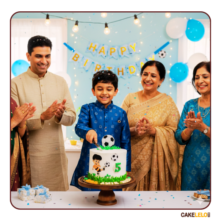 Football Lover Cake | Cute Cartoon Birthday Cake in Gandhinagar