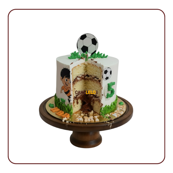 Football Lover Cake | Cute Cartoon Birthday Cake in Gandhinagar