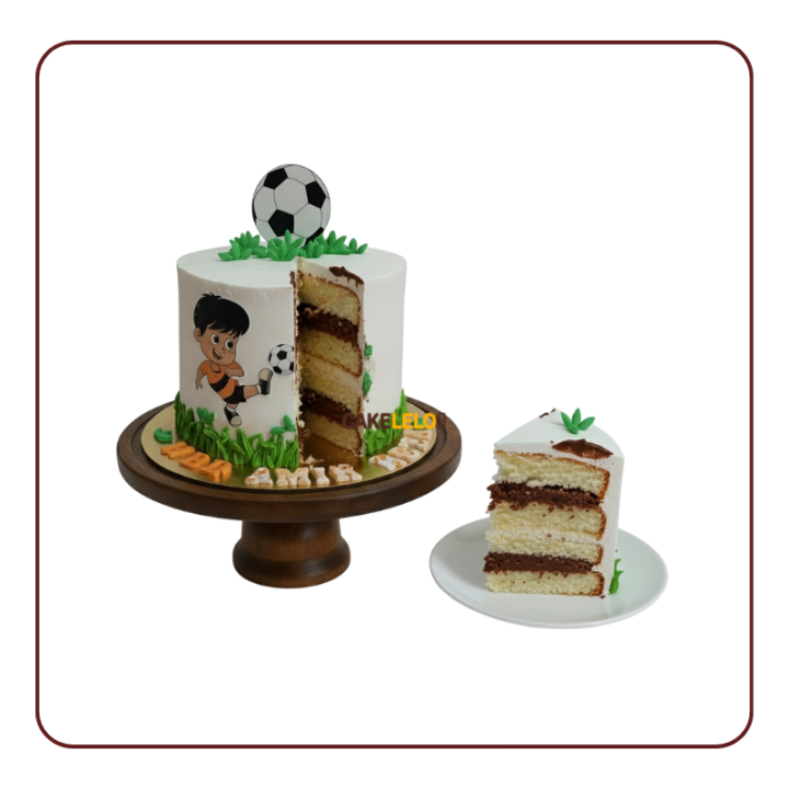 Football Lover Cake | Cute Cartoon Birthday Cake in Gandhinagar