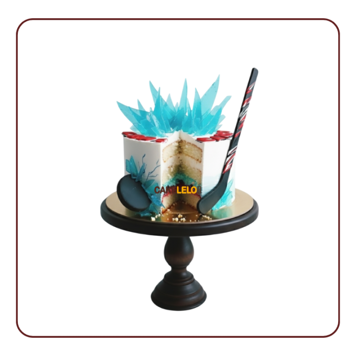 Hockey Hero Cake | Shattered Ice Theme Cake in Gandhinagar