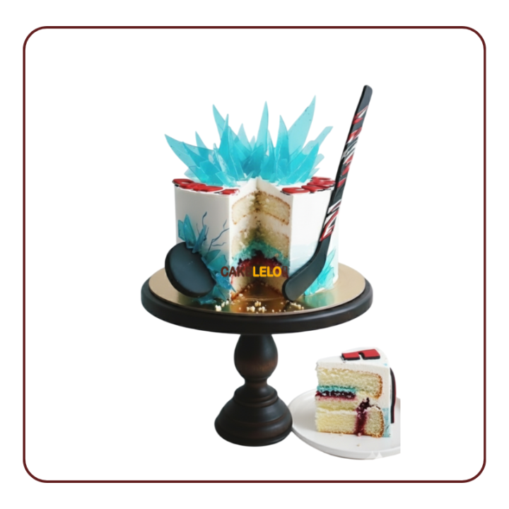 Hockey Hero Cake | Shattered Ice Theme Cake in Gandhinagar